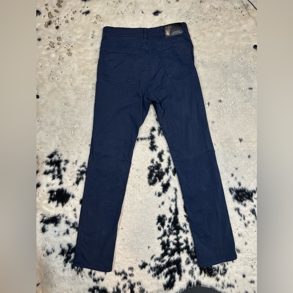 Versace Women’s Navy Blue Mid Rise Straight Leg Denim Jeans Size 32 - Picture 8 of 9